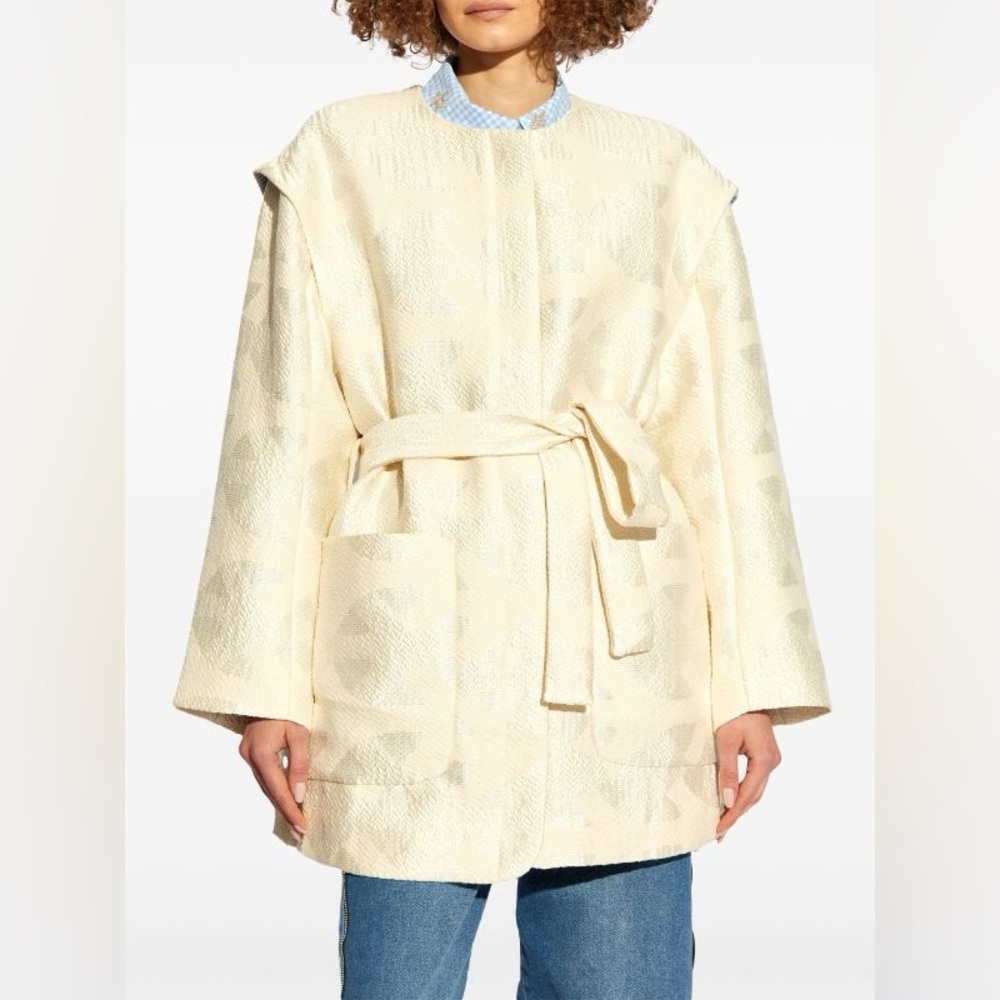 MUNTHE Otti belted jacquard jacket Sz36